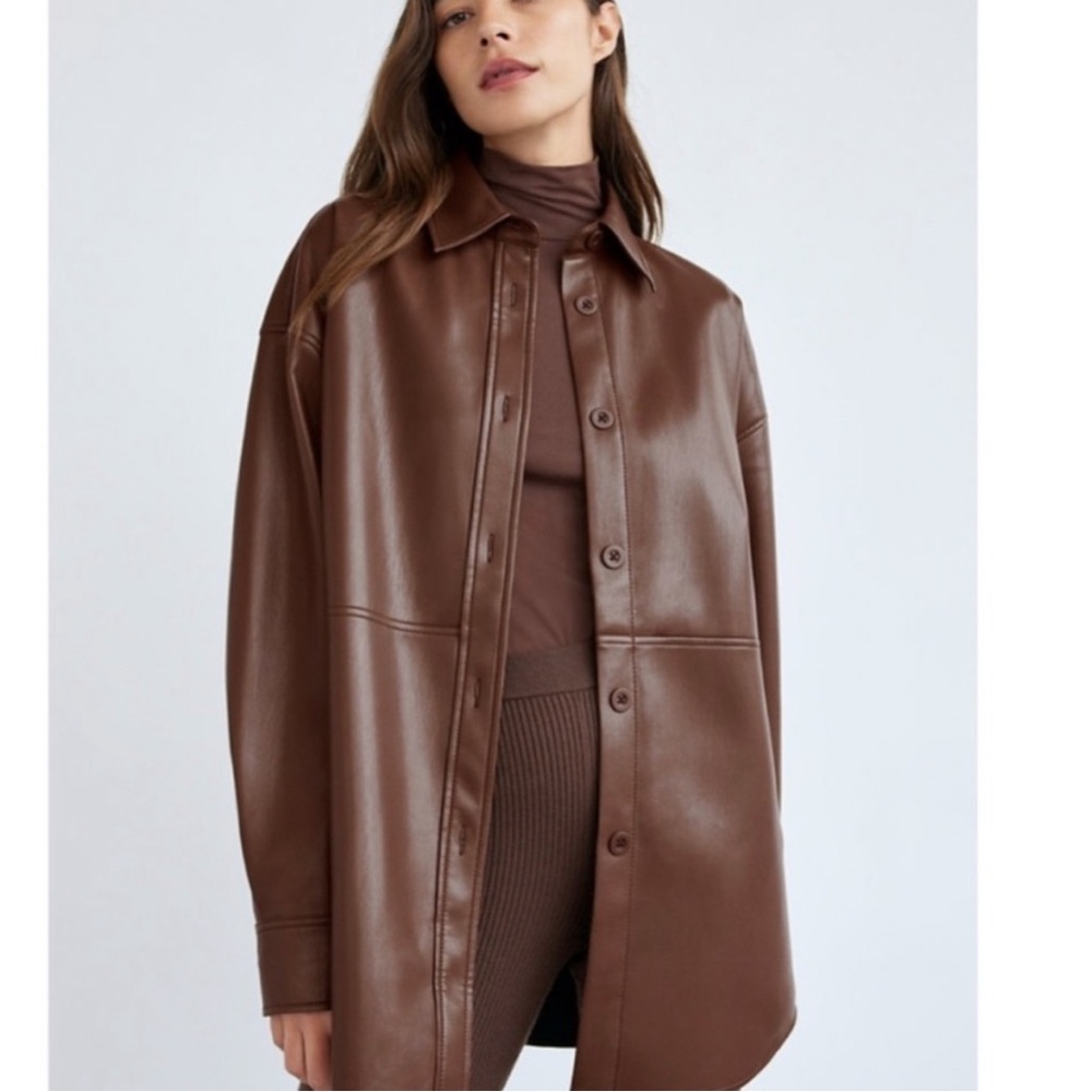 Aritzia Wilfred leather over jacket